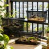 Clear Black Breathable Reptile Enclosure