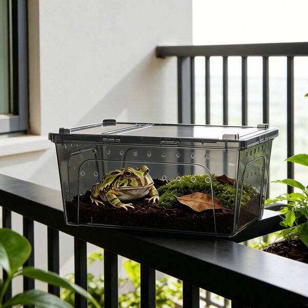 Clear Black Breathable Reptile Enclosure