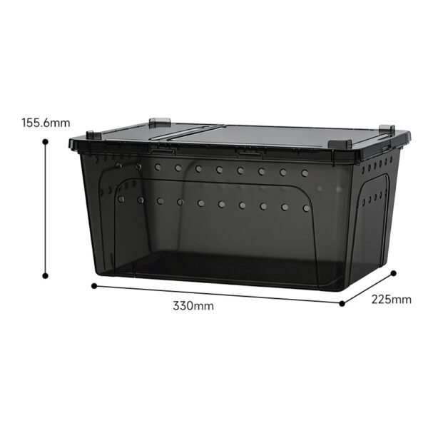 Clear Black Breathable Reptile Enclosure