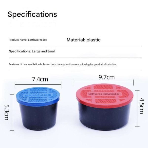 Breathable Live Worm Box Earthworm Bait Cup