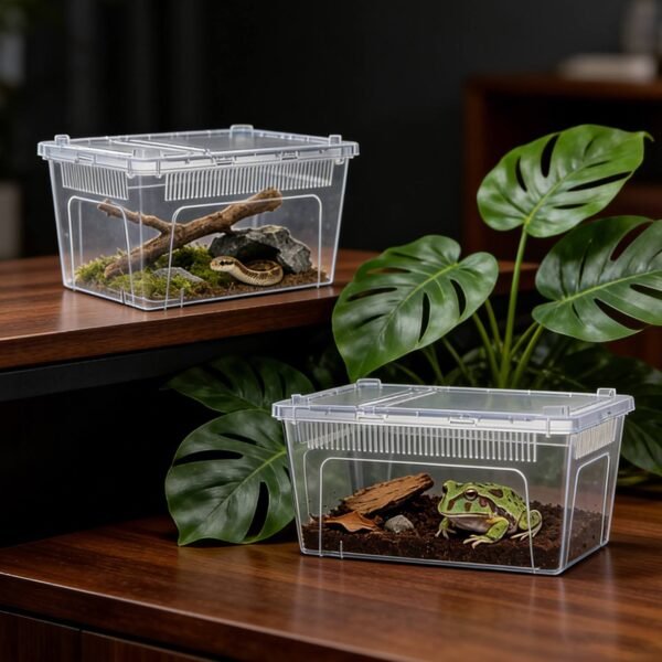 Vertical Ventilated Holes Reptile Enclosure Breeding Box