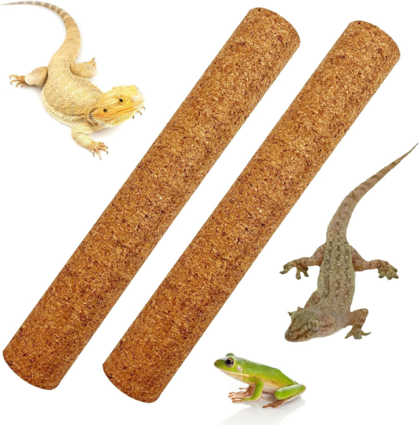 Eco-Friendly Durable Cork Perching Bar Reptiles Crawling Toy