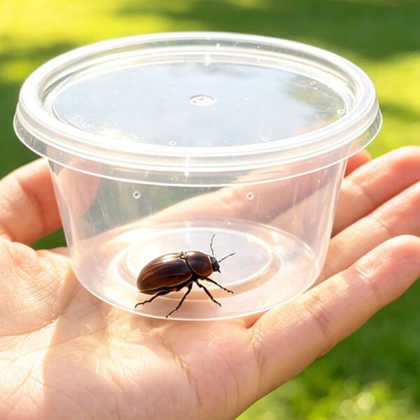Transparent Reptile keeper Container Box Bait Cup with Ventilated Holes
