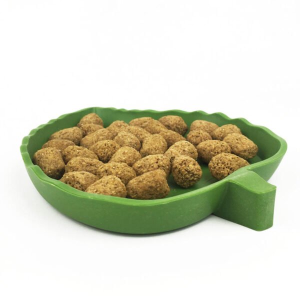 Green Eco-friendly Plastic Bowl Leaf-Shaped Dish for Reptile